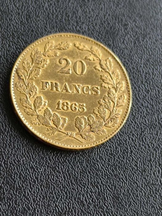 20 Белгийски Франка Леополд I 1865 година