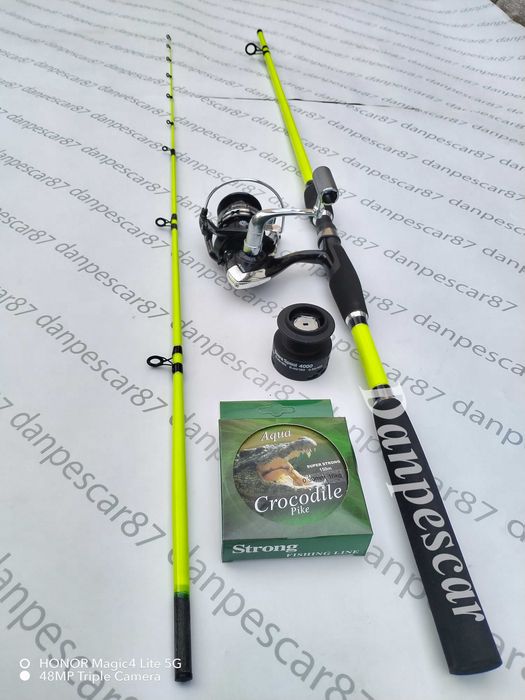 SET Lanseta BOLENTINO 2.10m + Mulineta SAIMINO X4000 si 150m fir