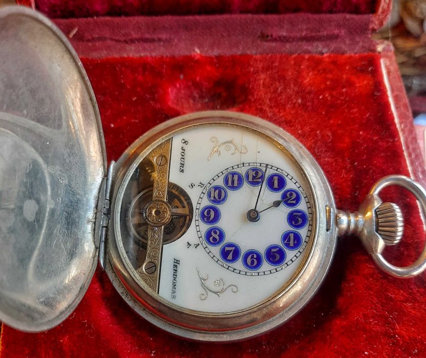 Старинен Швейцарски джобен часовник Hebdomas