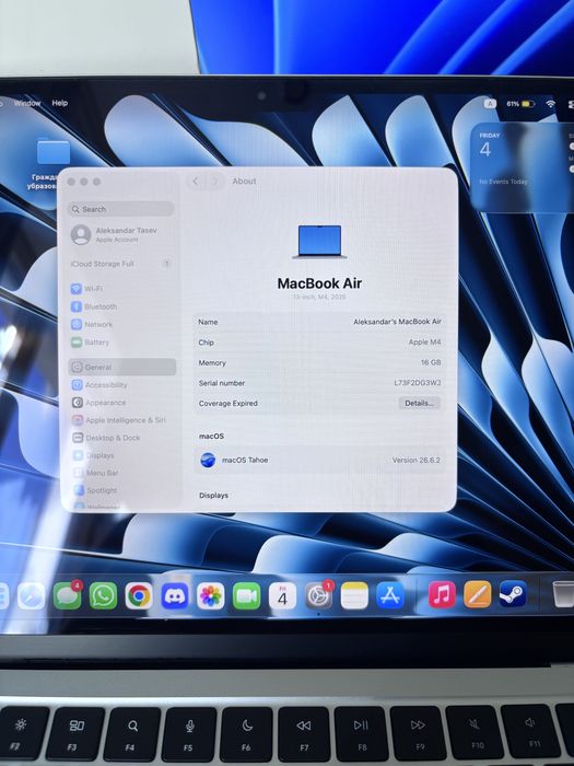 MacBook Air m4 256GB 16GB