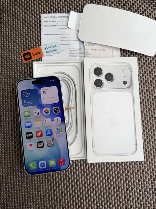 НОВ! *ЛИЗИНГ* iPhone 17 Pro 256Gb Silver 24М ГАРАНЦИЯ