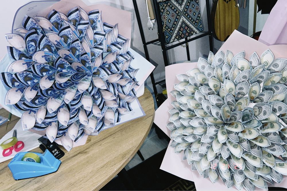 Денежный букет цена 6000