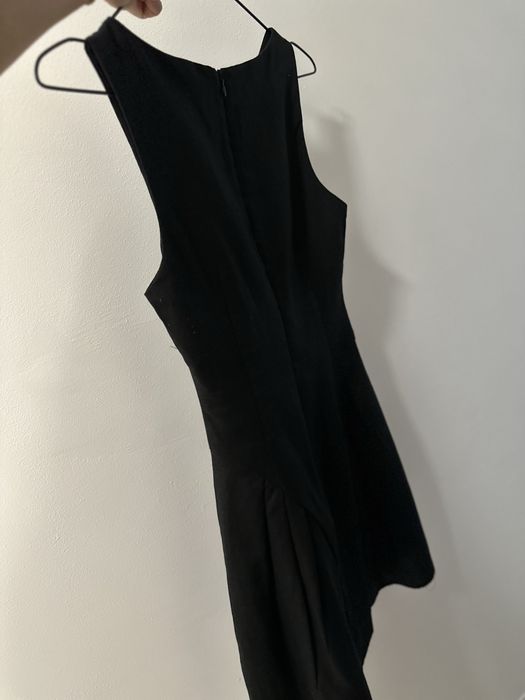 Къса рокля от смесен лен Манго