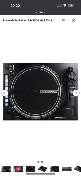 Reloop rp 8000 mk2 platane noi doze si case de dj nu technics