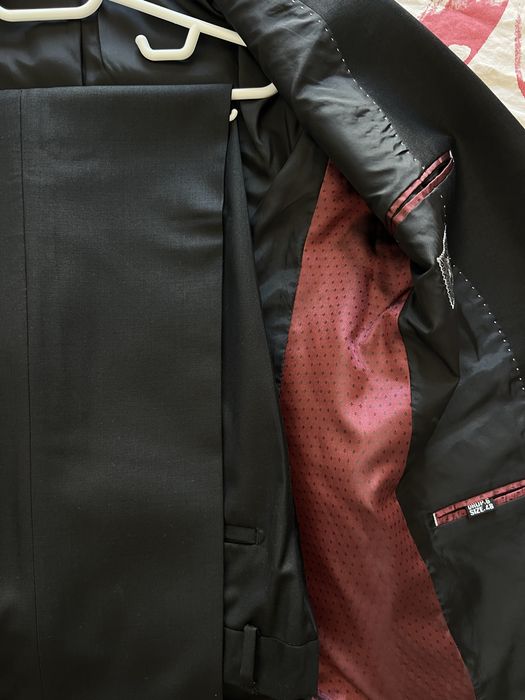 Costum Elegant Negru Palmiro Rossi, 2 Piese (Sacou & Pantaloni) - Măsura 48 (Drop 6)