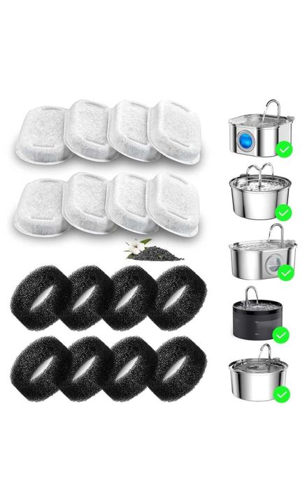 Комплект филтри за диспенсър за вода за домашни любимци 8бр.