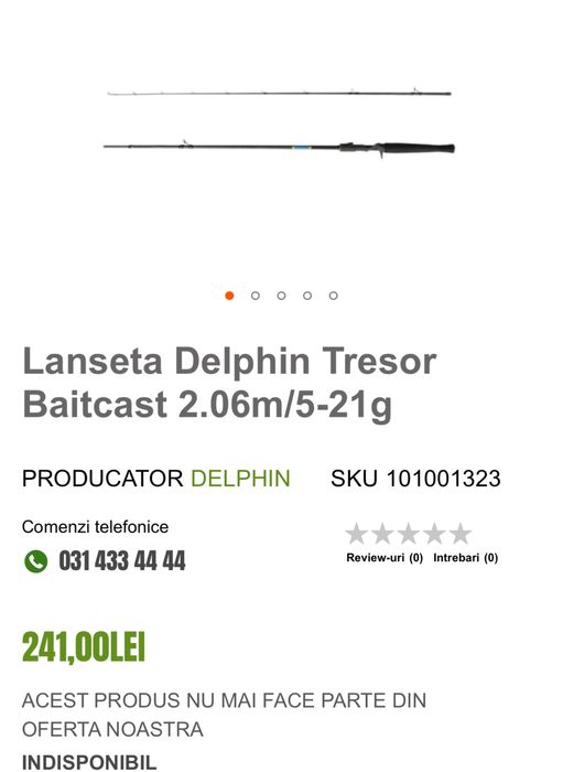 Lanseta combo delphin baitcast