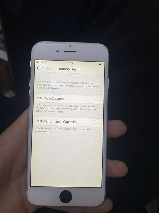 iphone 6 silver 16gb baterie 100%