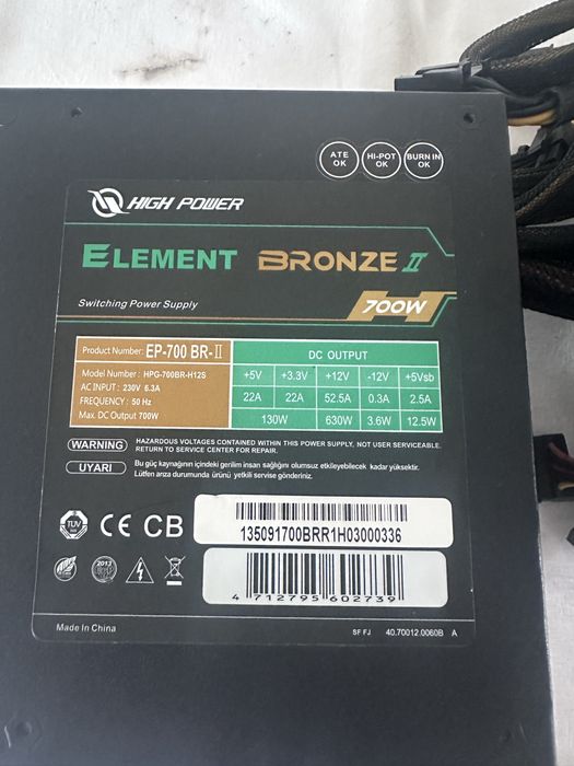 Sursa high power element bronze II, 700W, pn.ep-700 br-II silent