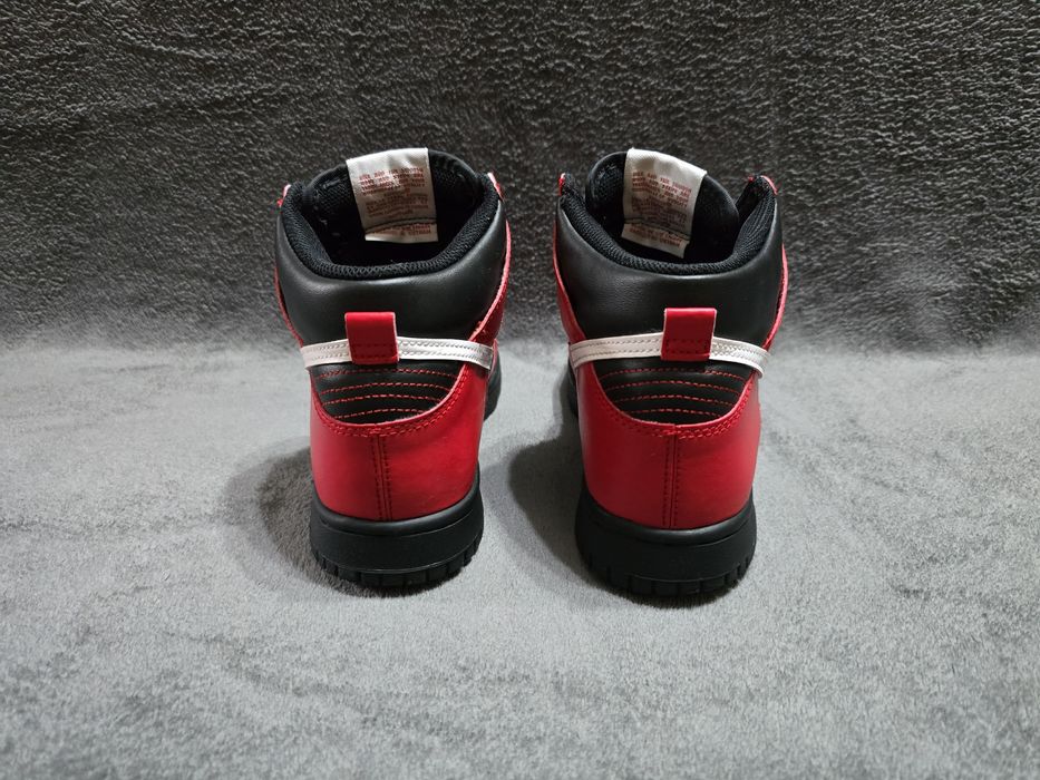 Nike Dunk High Black University Red
