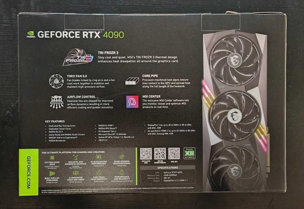 Видео карта | MSI GeForce RTX 4090 Gaming X Trio 24GB