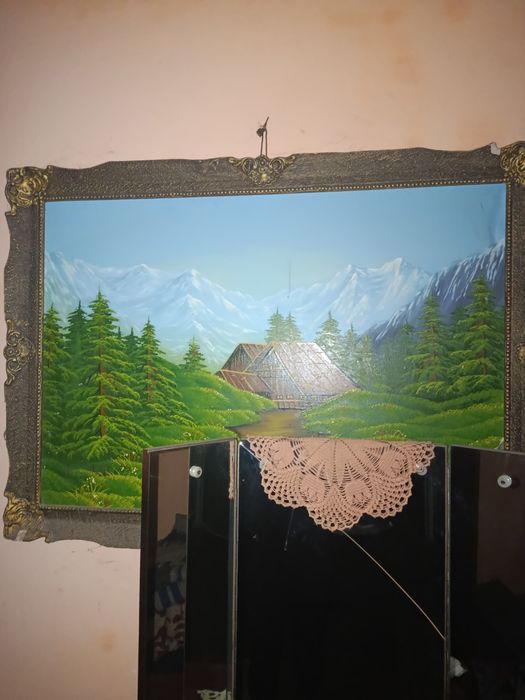Tablou pictat pe panza (vechi) m9