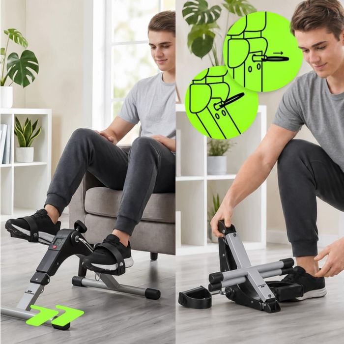 Велоергометър BodySpin Core с LCD дисплей и регулируемо съпротивление – за ръце и крака