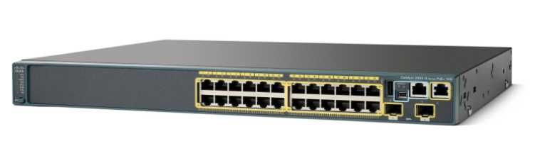 Switch Cisco  2960S POE 24 Porturi Gigabit + 2 porturi 10G  370W