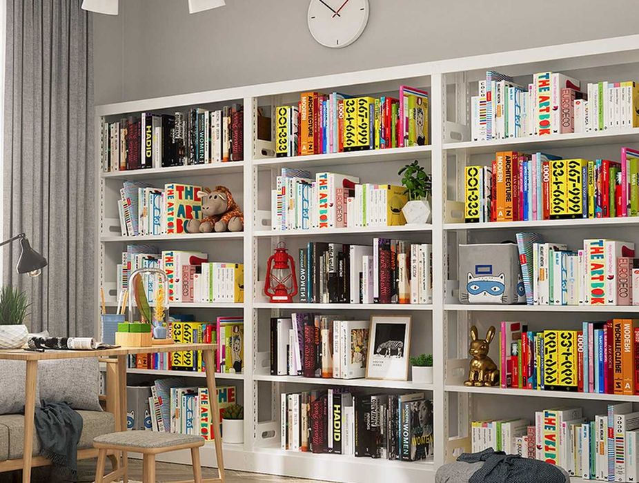 Mexmonxona kitob javoni devorga o‘rnatiladigan / kitob va suvenirlar