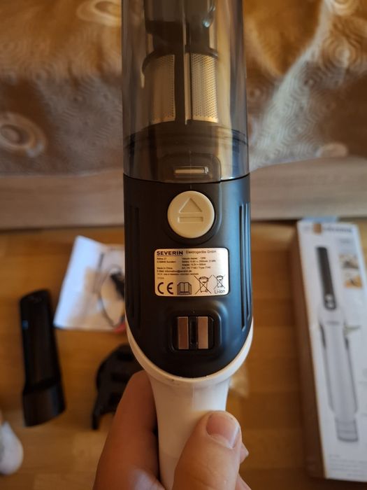 Ръчна прахосмукачка Severin SPower HV 7140, 120W, Li-Ion 2000 mAh/11.1V, Автономия до 30 мин, 0.2 л, 2 степени, Бялa