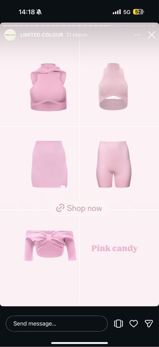 Розов сет Alice Evis