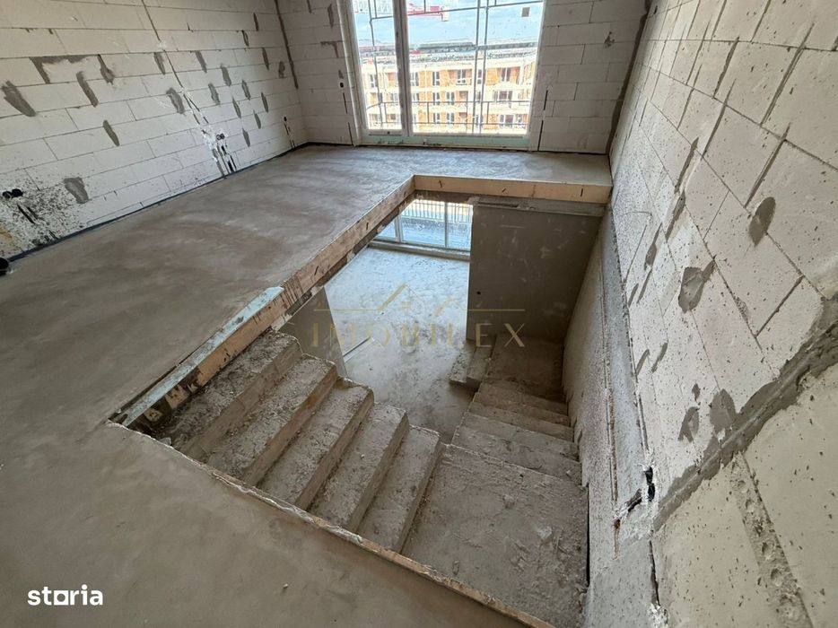 Apartament semifinisat 2 camere , 62mp, terasa, zona Sopor