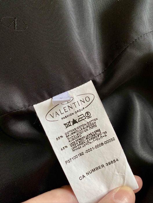 Palton VALENTINO, din stofă de bumbac și lână, măsura 42 IT