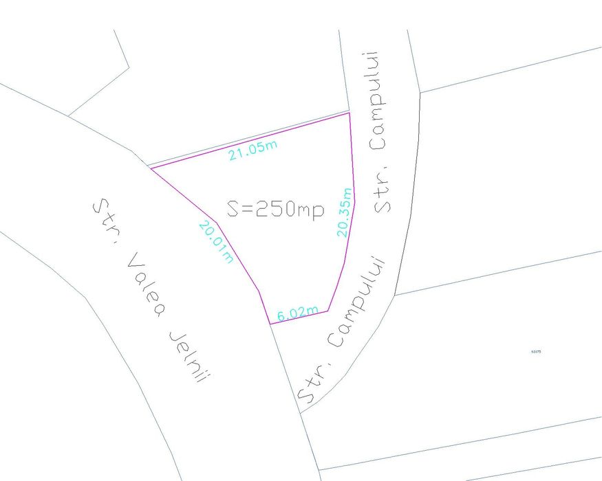 Teren 250mp de vânzare Valea Jelnii la Asfalt