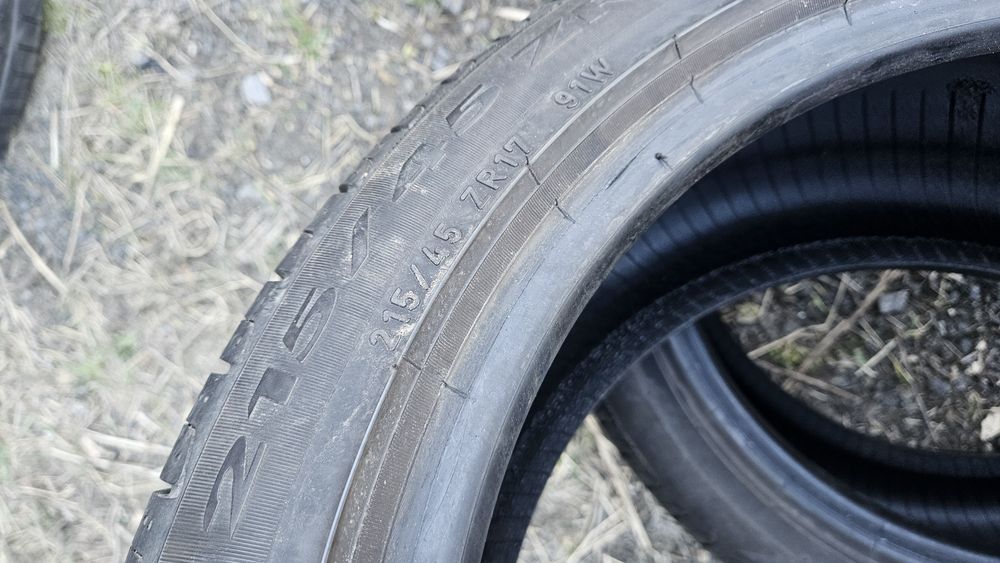 2бр гуми 215 45 17 пирели pirelli