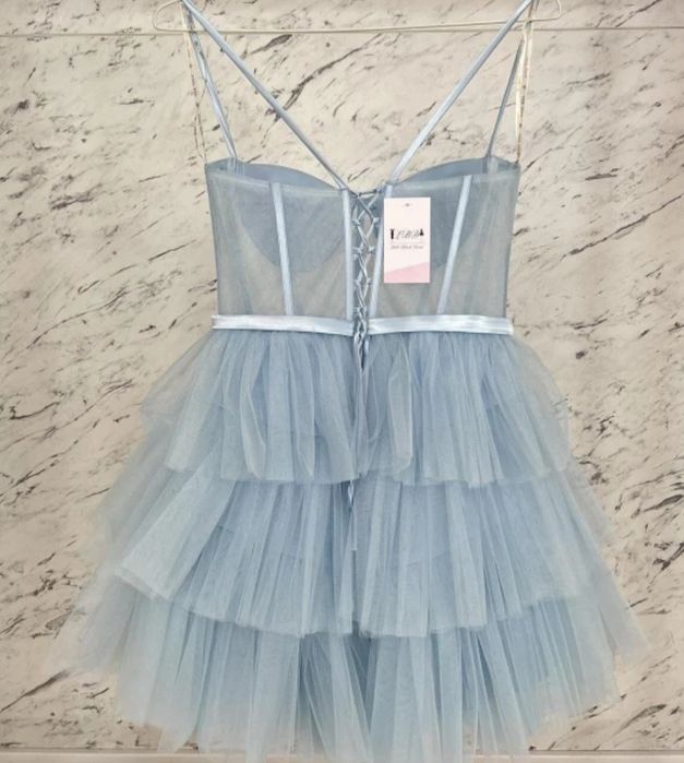 Кокетна рокля LBD Excluse Baby Blue
