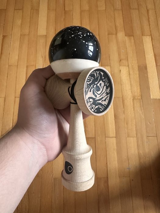 Okendama revo glaze splatter black&white