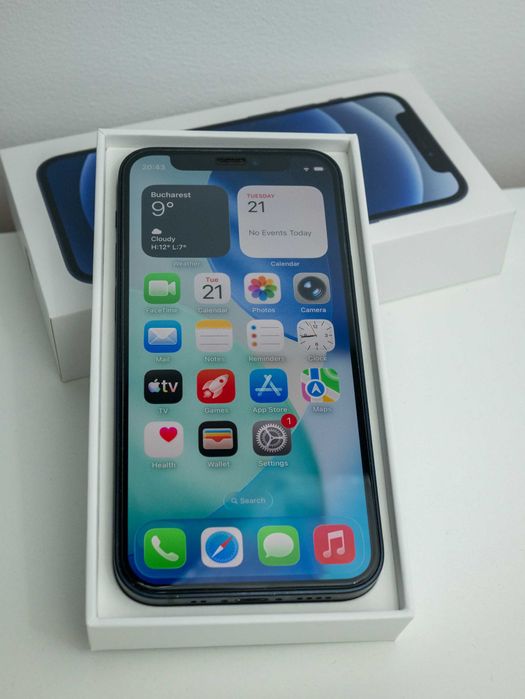 Vand iPhone 12 mini – 128 GB – Negru – Îngrijit