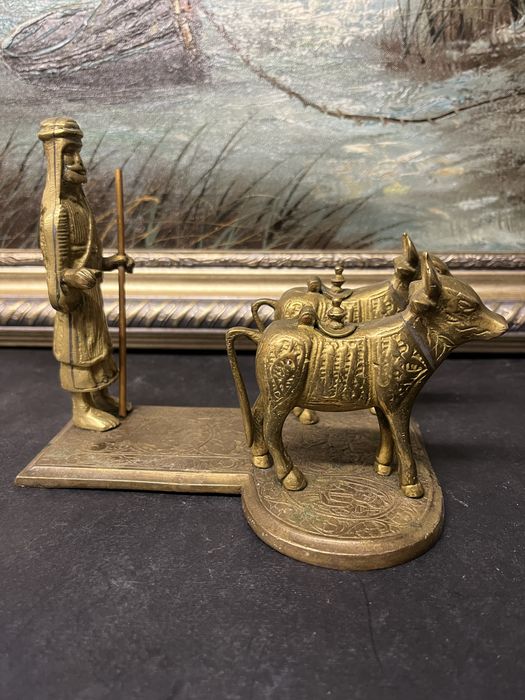 Колекционерска,бронзова мастилница