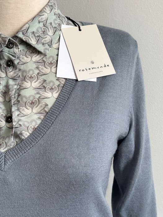 Rosemunde new merino blouse нова хубава блуза фино плетиво