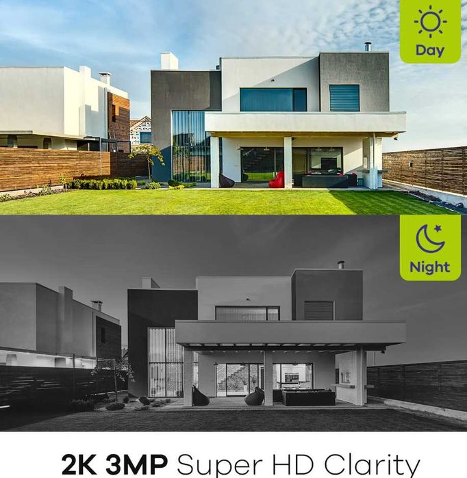 Охранителни камери за външен и вътрешен монтаж 3MP и хард диск 1TB NVR