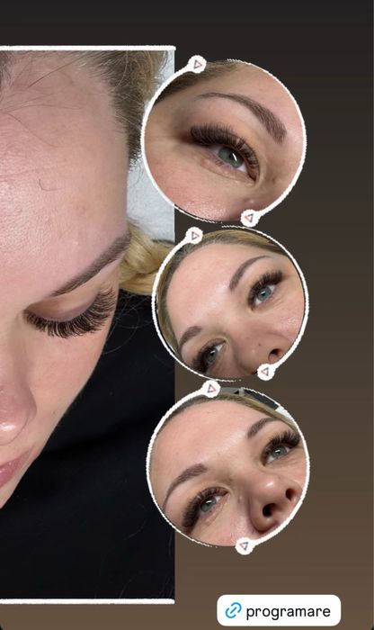 Extensii gene fir cu fir, stilizare sprancene, laminare gene&sprancene