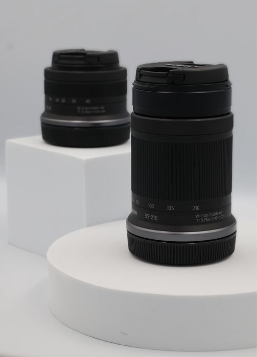 Обективи Canon RF-S 55-210 мм, f/5-7.1 / Canon RF-S 18-45mm f / 4.5-6.3 IS STM