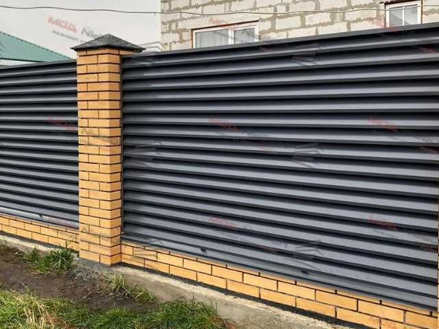 Забор жалюзи из металла