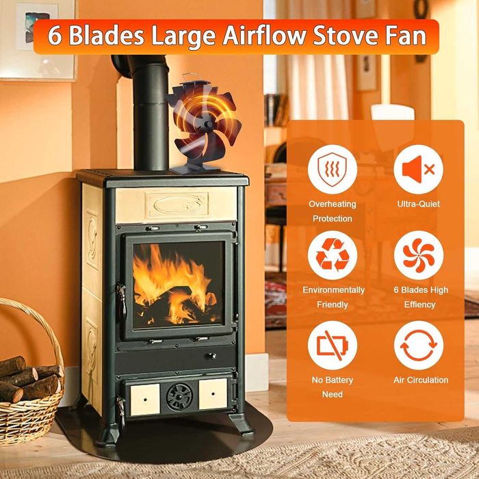 Вентилатор за печка Tomersun с 6 лопатки