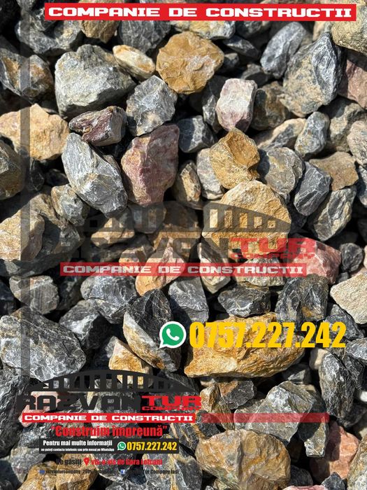 Piatra decorativa pentru gradina – Gri Antracit, Crem, Multicolor, Rosu Caramiziu | Amenajari exterioare