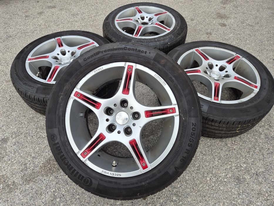 5х112/16 МОМО с гуми VW Audi Skoda Seat 5x112/16 Фолксваген Ауди Шкода