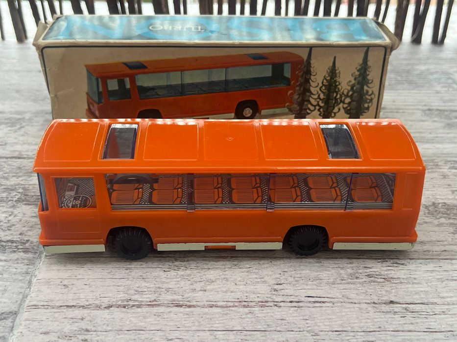 Jucarie Veche GDR Bison Turbo Autocar Bus Plastic