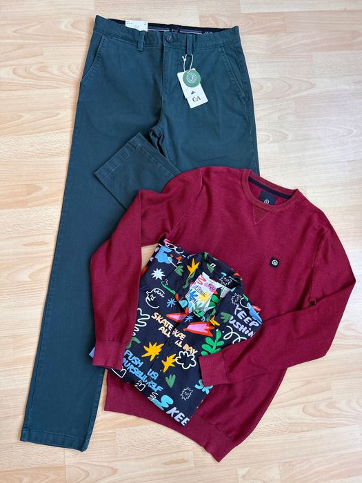 Сет от  нов панталон 32 номер  & блуза в цвят Бордо