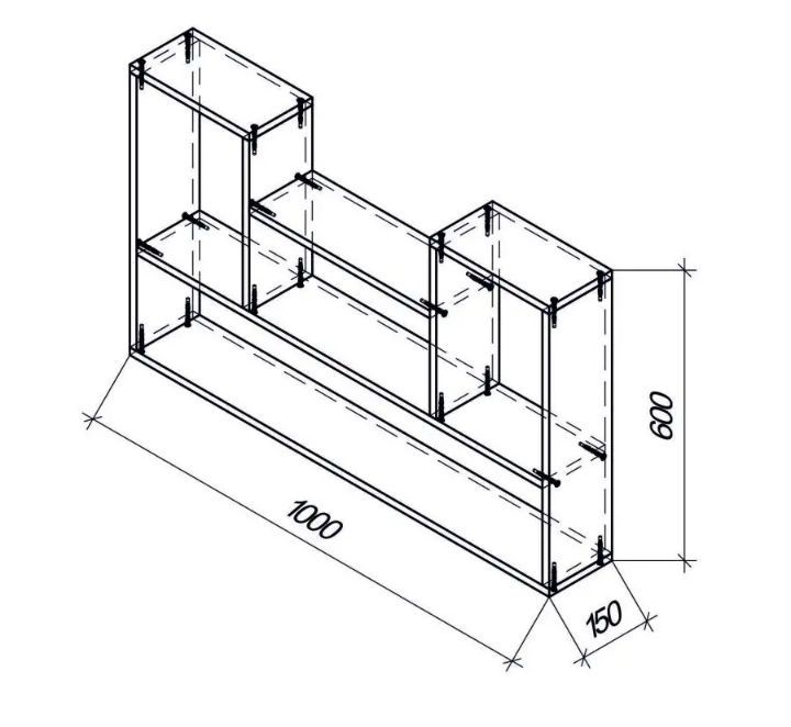 Навесная полка. Размеры разные