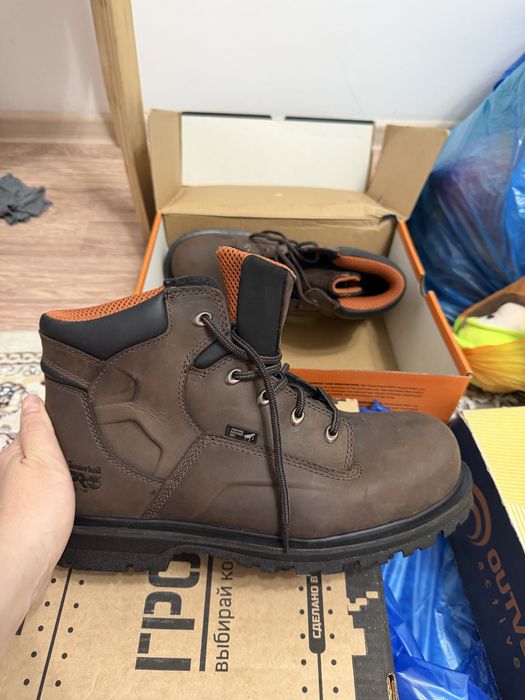 Рабочие ботинки кожаные