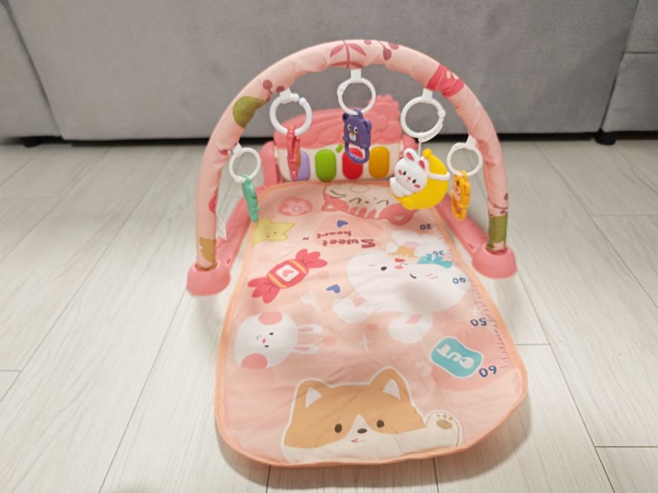 Бебешка активна гимнастика с пиано и гризалки – Розова
