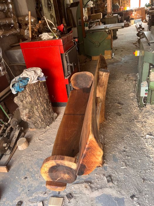 Дъски за мезета - плато, пепелници за пури, пейка от орех