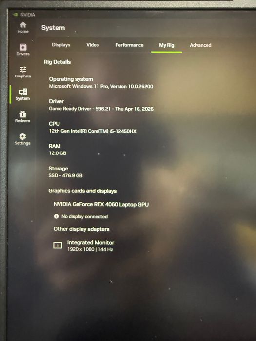 Laptop gaming Lenovo LOQ 15IAX9, Intel i5 seria HX, RTX 4060 8GB, 512 GB NVME, 12GB RAM