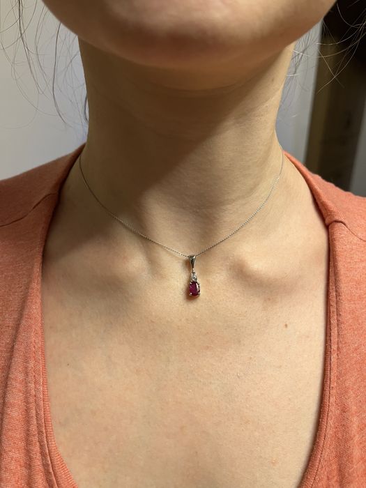 Pandantiv din aur 14k cu rubin natural