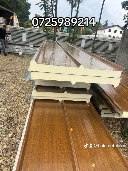 Panouri sandwich culoarea ralbamboo maro stejar