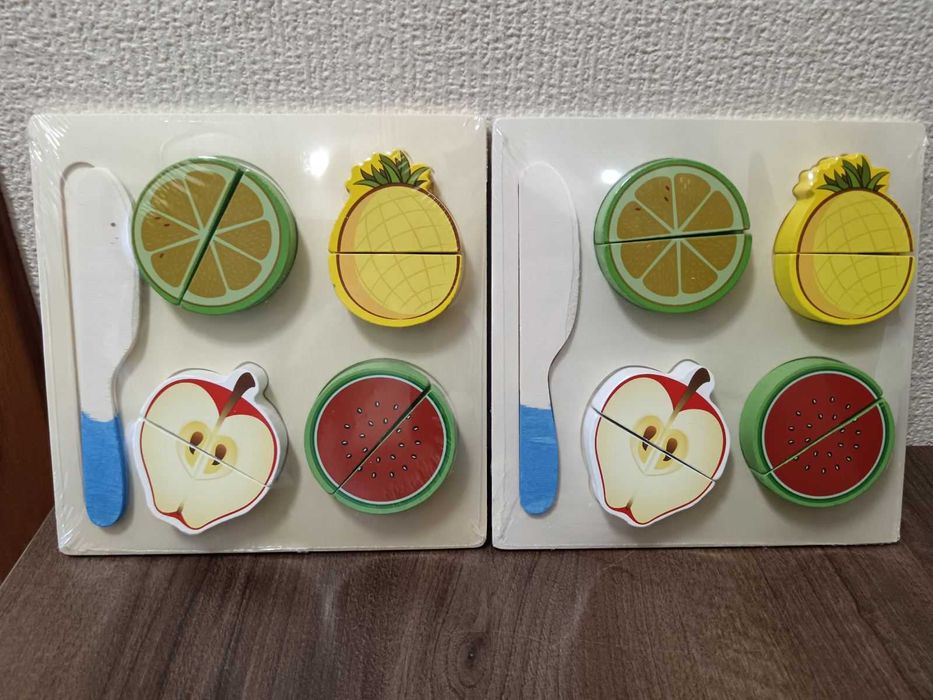 Коледна дървена LED декорация.Дървени дъски и пъзел Танграм -Монтесори