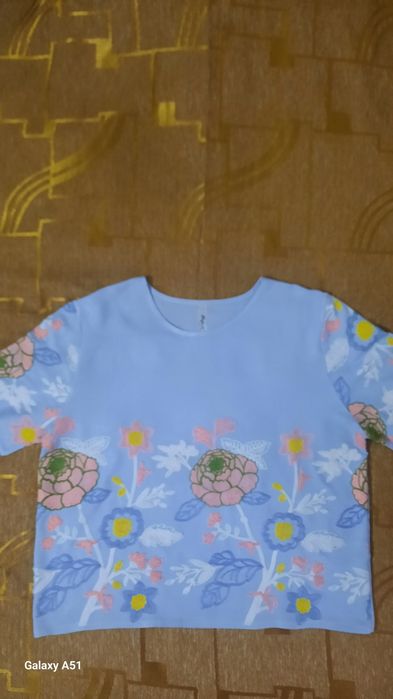 Блузка на лето из льна.