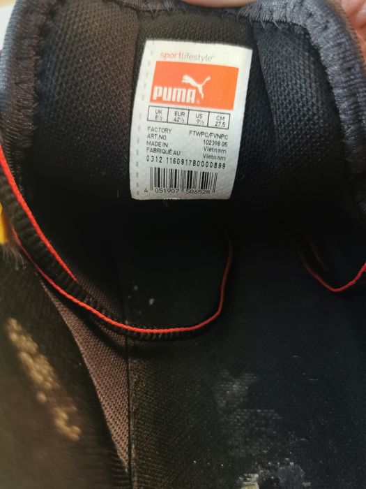 Adidasi Puma galbeni masura 42,5