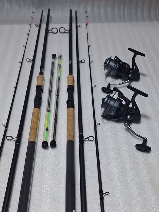 SET 2 Lansete Feeder Robinhan HARRIER 3,90 plus 2 mulinete Polex